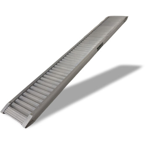 TRUTZHOLM 1 x Auffahrrampe 200 cm 1000 kg Alu grau gebördelt Motorradrampe Verladerampe