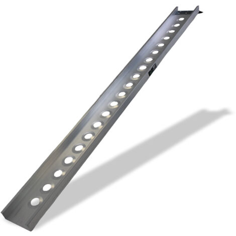 TRUTZHOLM 1 x Auffahrschiene 194cm Traglast 200kg Alu grau Auffahrrampe Verladerampe Rampe