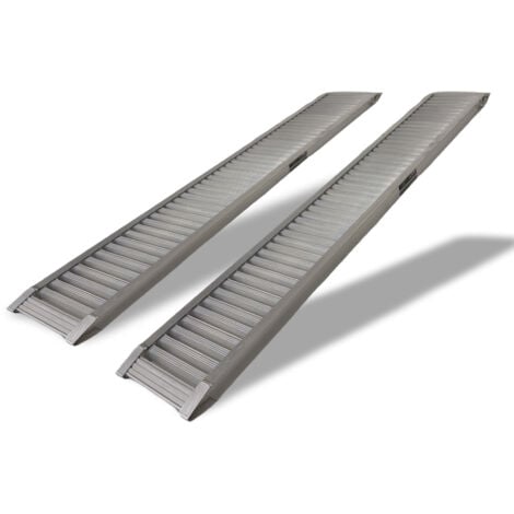 BAUMARKTPLUS TRUTZHOLM 2 x Schwerlastrampe 200 cm Traglast 2000kg Alu grau Verlade Rampe Verladerampen
