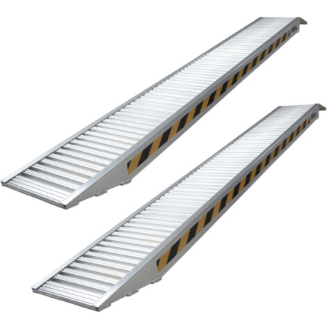 TRUTZHOLM 2 x Schwerlastrampen 265 cm 3300kg/Paar Alu 35 cm Breite geriffelt Rampen Verladerampen