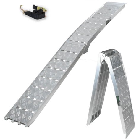 BAUMARKTPLUS TRUTZHOLM Alu Auffahrrampe Heavy Duty 680 kg klappbar 228 cm Motorradrampe