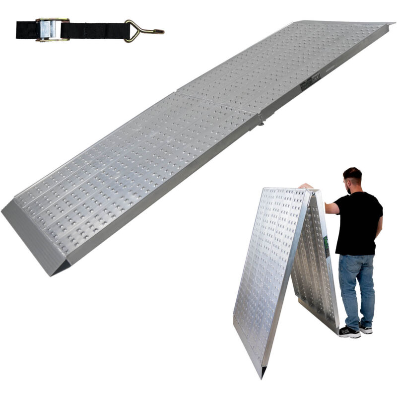 Baumarktplus - Trutzholm Auffahrrampe Extrabreit 300 Cm Klappbar Alu 400 Kg 70 Cm Rampe Verladerampe Eventrampe