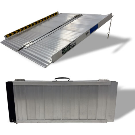 TRUTZHOLM Rollstuhlrampe klappbar 91 cm Traglast 272 kg Alu grau Auffahrrampe