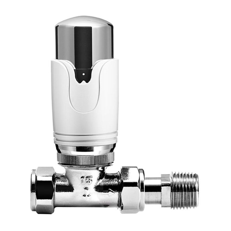 Image of Trv Straight White and Chrome Thermostatic&hellip;