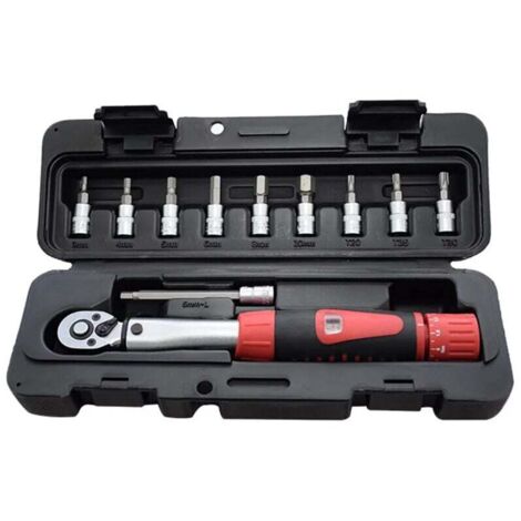 Trywise 1 jeu de clés dynamométriques pour vélo 1/4 pouce Dr 2-24 Nm Kit d'outils de réparation de vélo Clé dynamométrique mécanique à cliquet Clé dynamométrique manuelle