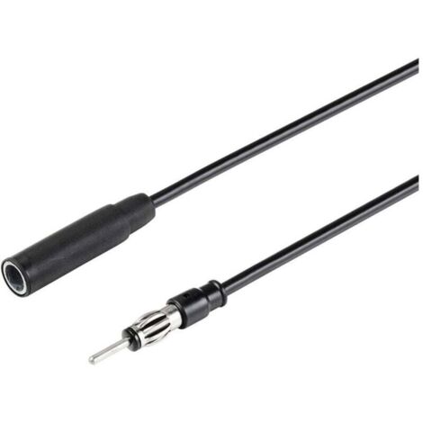 Trywise 1 m Rallonge d'antenne de voiture DIN 150 Ohm noir RF-5087926