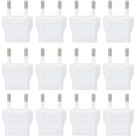 Trywise  Adaptateur de prise de voyage européenne, 12 pièces, coque PC, convertisseur européen 110 -