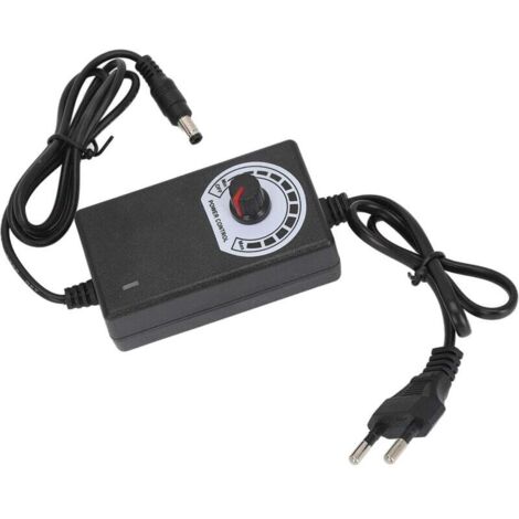 Trywise  Alimentation électrique pour tatouage, Interface cc 3-12V, Protection contre les surcharges réglable, bouton de Rotation, régulateur de tension 100-240V, noir