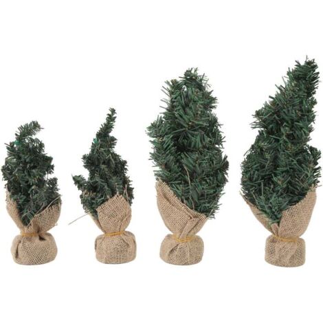 Trywise  Arbre de Noël Réaliste, 4 Pièces pour Expositions Artisanales, Vitrines, Centres de Villégiature