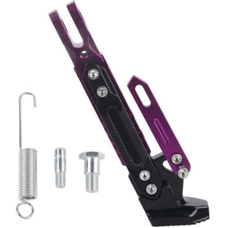 Trywise  Béquille réglable en alliage d'aluminium pour moto, support latéral pour trépied (violet)