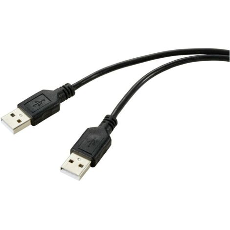 Trywise Câble USB USB 2.0 USB-A mâle, USB-A mâle 1.00 m noir gaine en PVC RF-5771508 C634312
