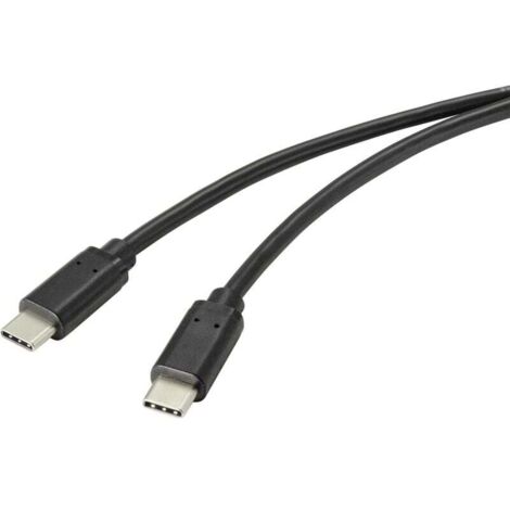 Trywise Câble USB USB 2.0 USB-C® mâle 2.00 m noir avec surface antimicrobienne RF-4716842 Y361592
