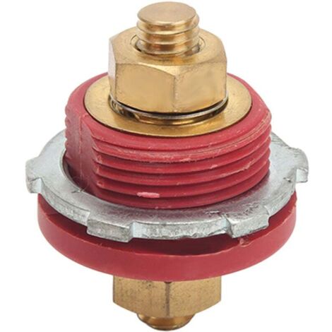 Trywise  Connecteur de borne de batterie 3/8in à travers le goujon 250A poste de chargeur de batterie pour voiture RV bateau Yacht rouge (positif)