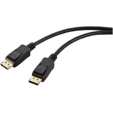 Trywise DisplayPort Câble de raccordement Fiche mâle DisplayPort, Fiche mâle DisplayPort 2.00 m noir UHD 8K @ 60 Hz Câble DisplayPort C634362