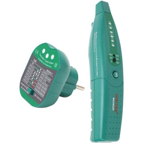 Trywise HISITEK MS5902 Testeur de prise Detecteur de Disjoncteur Socket Tester Détecteur de fusible de disjoncteur automatique 220V EU Plug