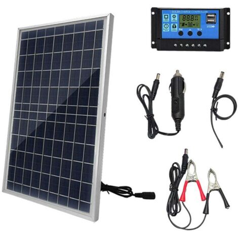 Trywise  Panneau solaire en silicium polycristallin 10 W, module photovoltaïque, alimentation de stockage d'énergie extérieure pour téléphone portable de voiture