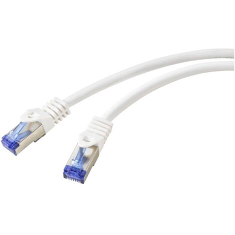 Trywise RF-6830450 RJ45 Câble réseau, câble patch CAT 6a S/FTP 0.50 m blanc 1 pc(s) W935533