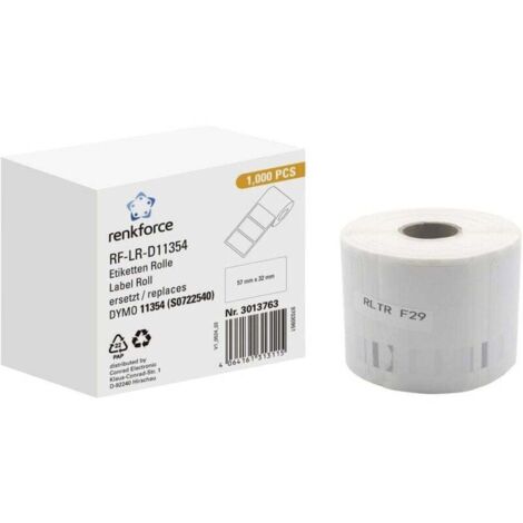 Trywise Rouleau d'étiquettes compatible remplace DYMO DYMO 11354, S0722540 57 x 32 mm papier blanc 1000 pc(s) fixatio