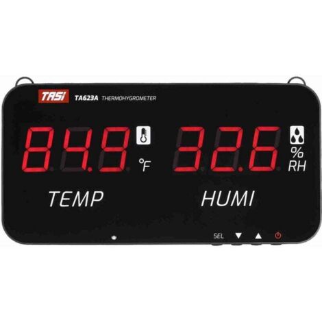 Trywise Thermomètre et hygromètre numérique mural, intelligent, avec écran LED, pour usage industriel, agricole et domestique, pour l'intérieur et l'extérieur