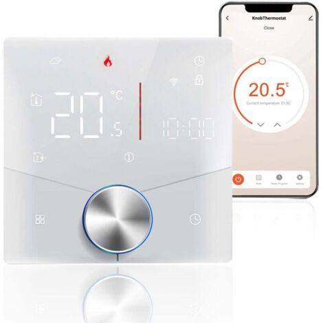 Trywise  Thermostat WiFi intelligent, digital à commande vocale, contrôleur de température hebdomadaire programmable Thermostat numérique à bouton intelligent