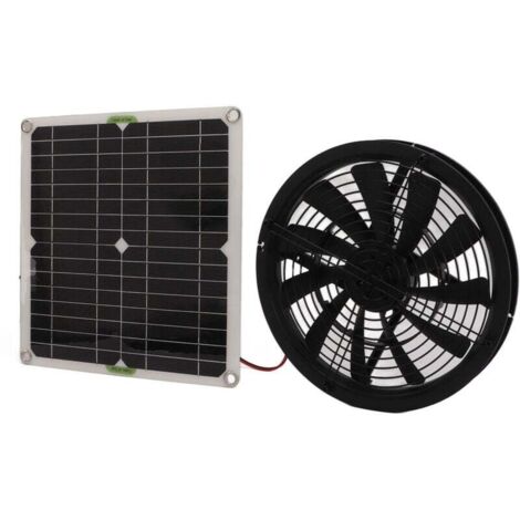 Trywise  Ventilateur Alimenté par Panneau Solaire 100W, Puissant Ventilateur D'extraction Solaire avec Coque, Ventilateur de Refroidissement Compact pour RV, Serres, Salle de Bain