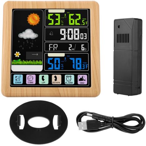 TS-3310 Drahtlose Wetteruhr mit multifunktionalem Touchscreen