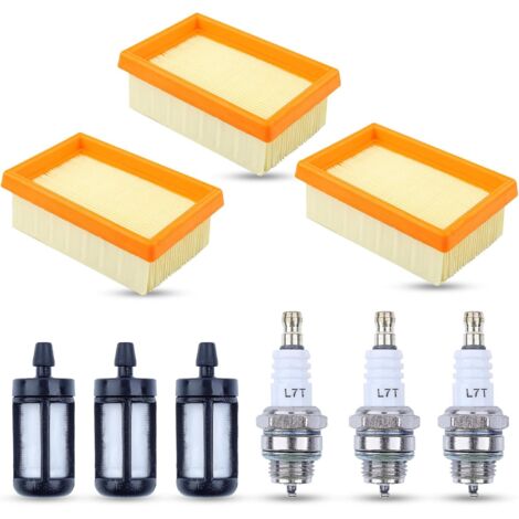 TS400 Luftfilter für Stihl TS400 Betonsägen BR350 BR430 SR430 SR450 mit Kraftstofffilter und Ersatzzündkerze 4223-141-0300-3Pack