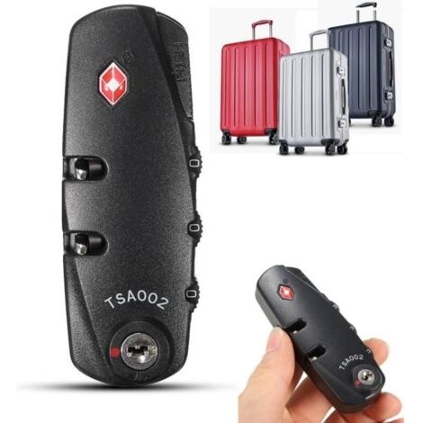 TSA 3 Chiffre Cadenas Code Combinaison Serrure Sécurité Voyage Bagage Valise Sac
