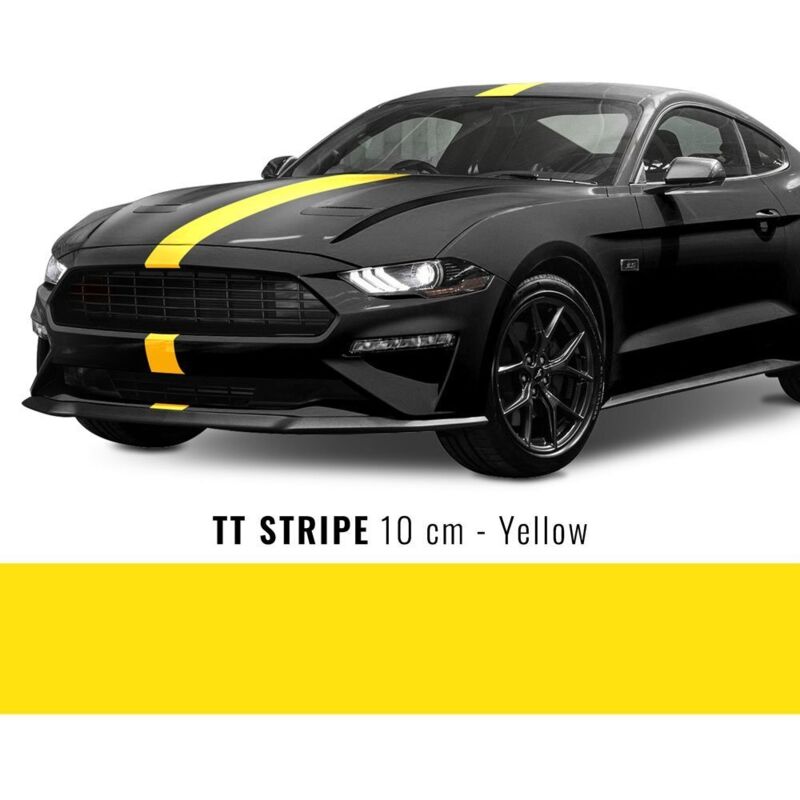 TT Stripe Striscia Adesiva, 10 cm x 10 mt - Colore: GIALLO