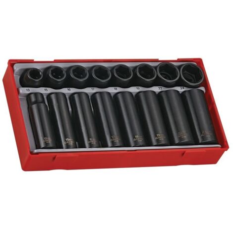 TT9116 16 Piece Regular/ Deep Impact Socket Set 1/2in Drive TENTT9116