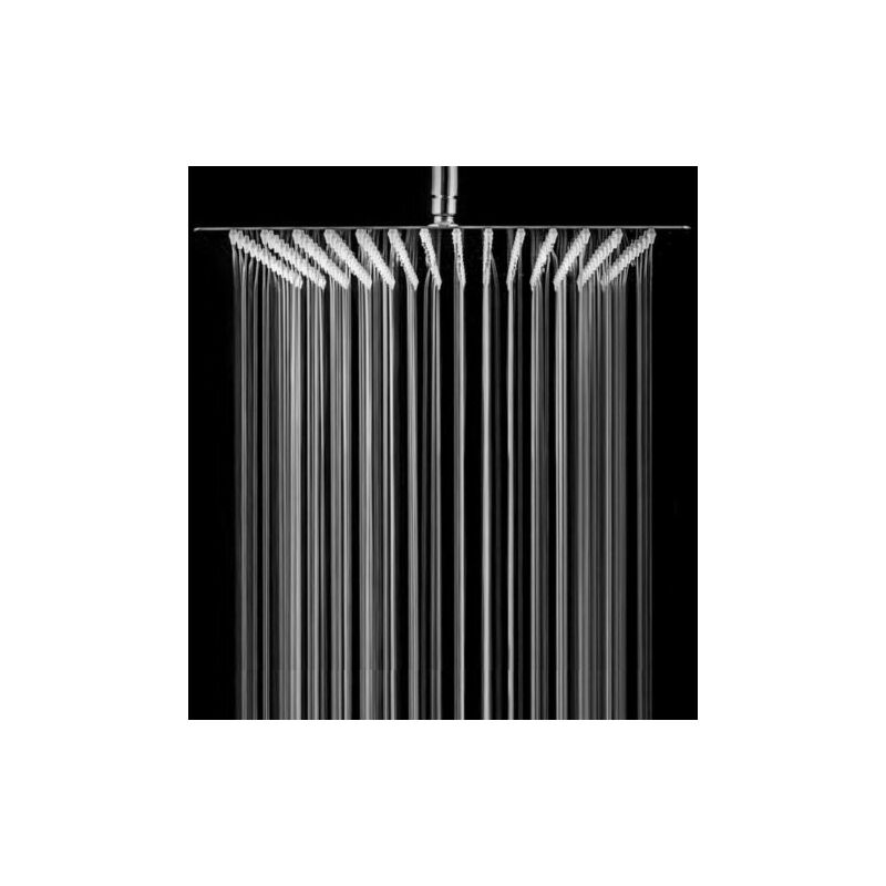Tête de Douche 40cm Carrée Acier Inoxydable 304 Pommeau de Douche Economie d'Eau et Haute Pression pour Salle de Bain
