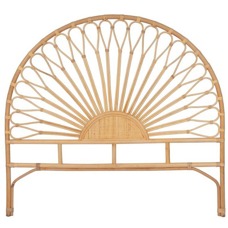Bettkopfteil - Rattan - 140 cm - Naturfarben - SOLIA