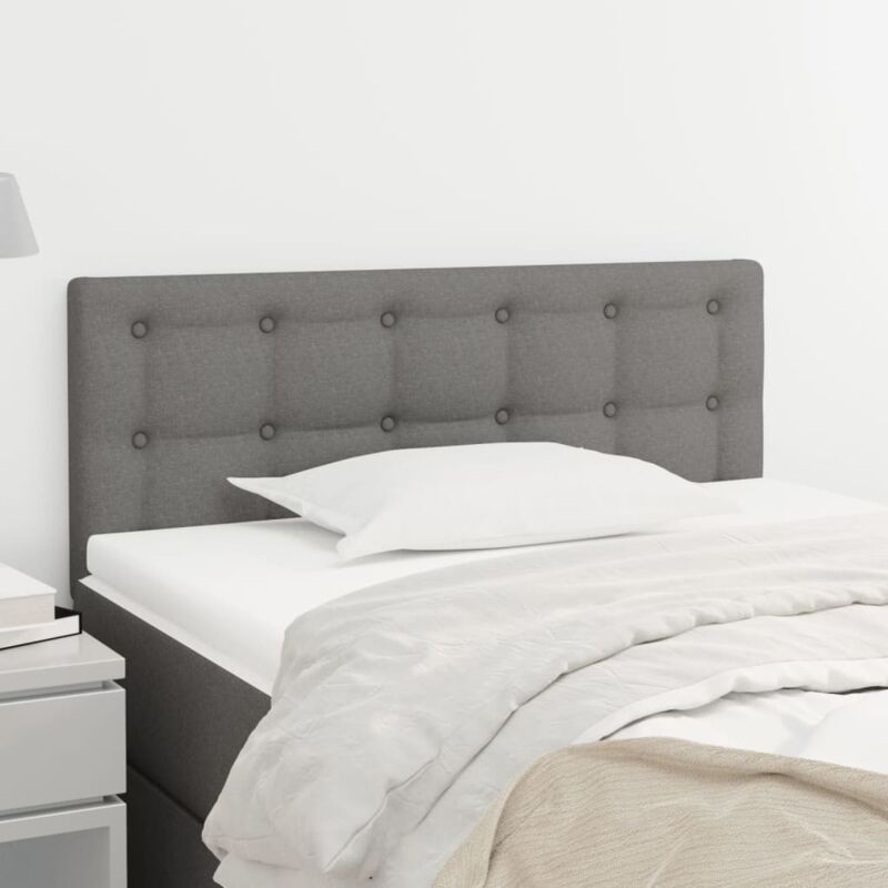 vidaXL Hoofdbord 80x5x78/88 cm stof donkergrijs346397