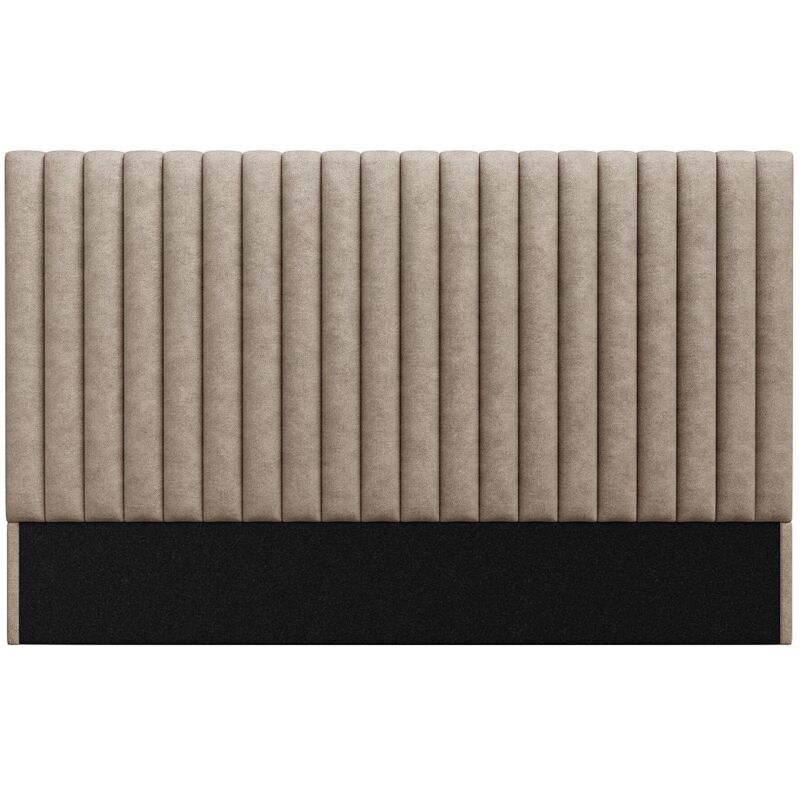 Tête de lit coutures verticales - 200 cm - Tissu - Taupe - SARAH