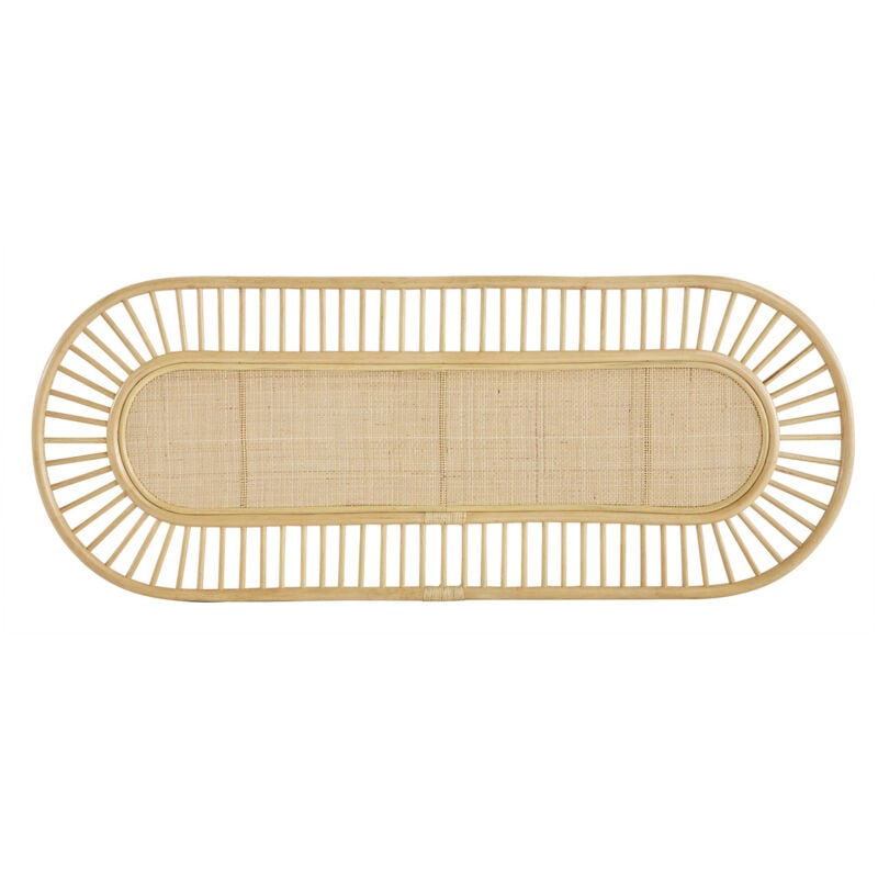 Tête de lit déco en rotin naturel et cannage L165 cm bow