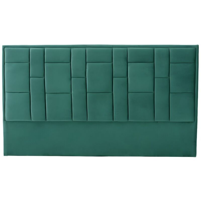 Tête de lit 140 cm - Velours - Vert - hermine