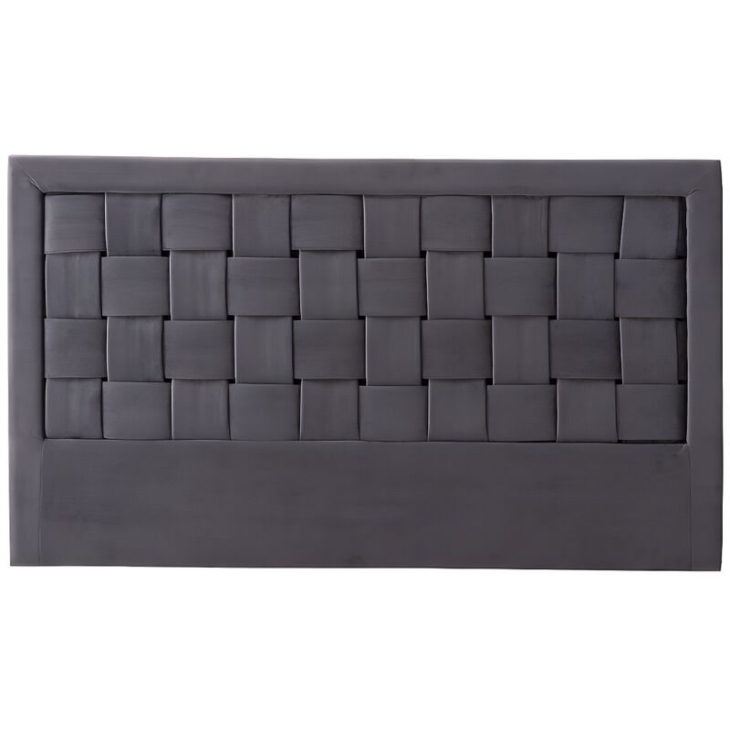 Tête de lit jenna - 140 cm - Velours - Gris foncé