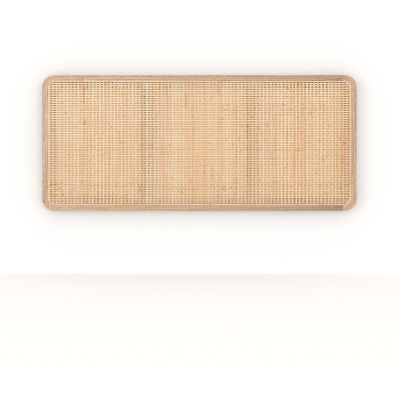 Tête de lit à suspendre en bois et cannage 140 cm - khao