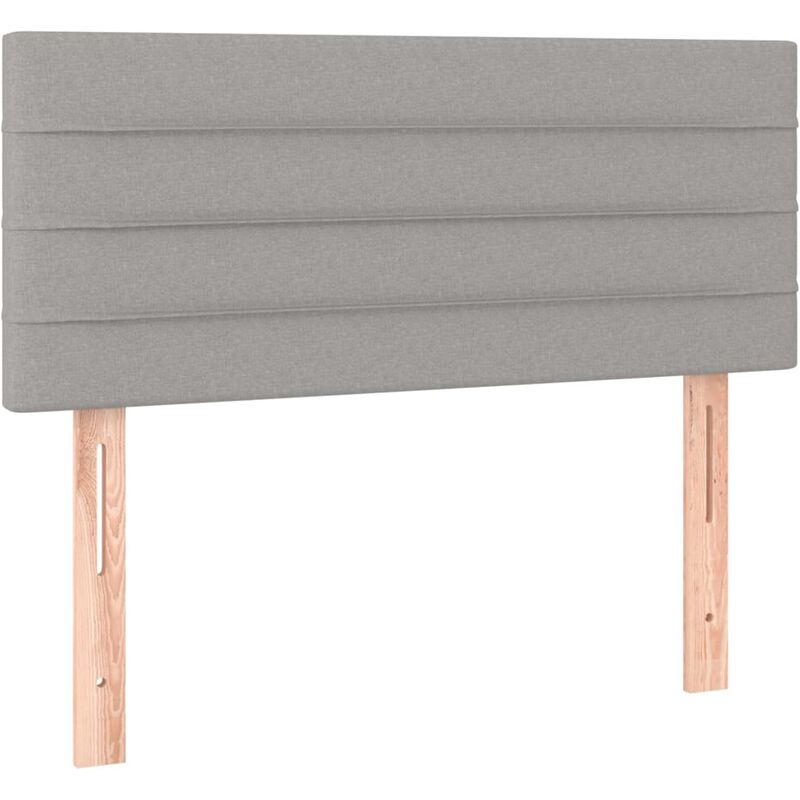 Vidaxl - Tête de lit à led Gris clair 100x5x78/88 cm Tissu