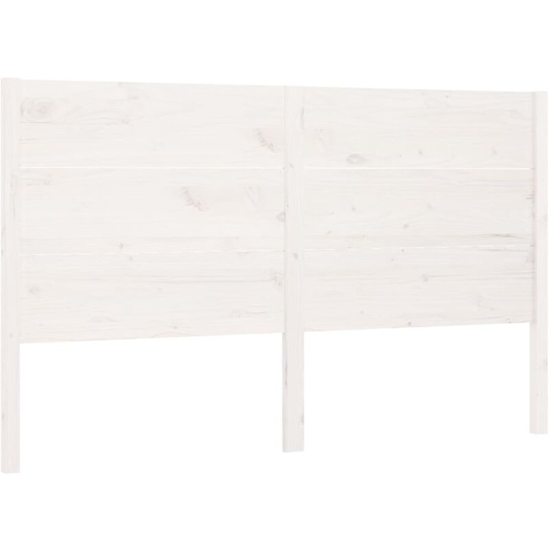 Tête de lit Blanc 141x4x100 cm Bois massif de pin Vidaxl