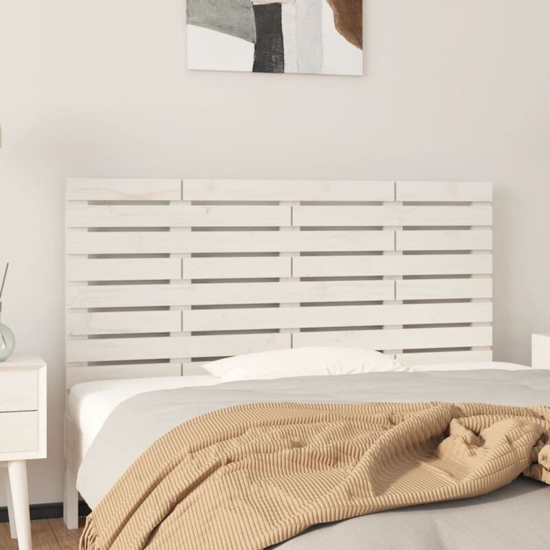 Vidaxl - Tête de lit murale Blanc 156x3x63 cm Bois massif de pin