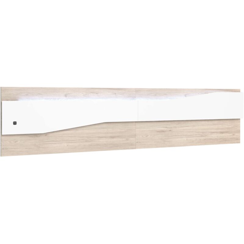 Tête de lit avec éclairage led Set Tur ou Asym White et Sahara Colour Modern Bedroom 220x50 cm