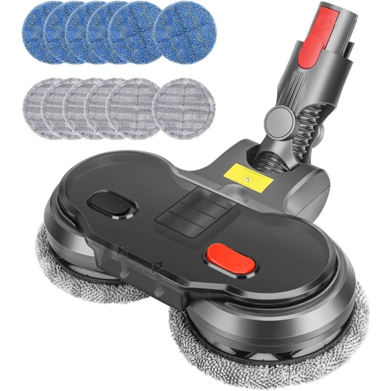 Tête De Balai Electrique Pour Dyson V15 V11 V10 V8 V7 Aspirateur, Tête De Vadrouille Avec Réservoir D'Eau Amovible, 12 Vadrouille Lavable