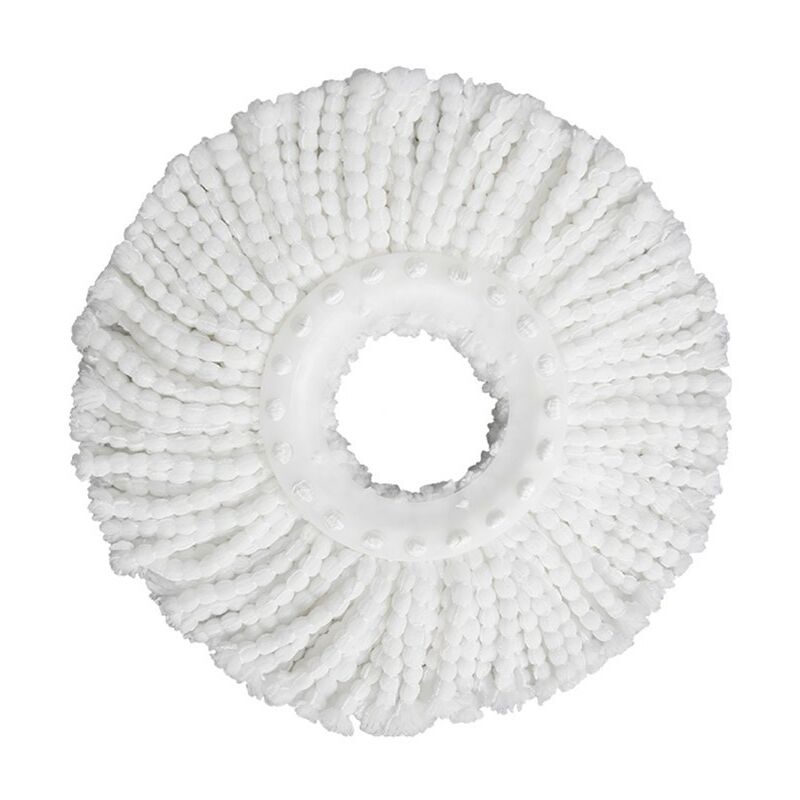 Groupm - Tête de vadrouille rotative 4 pièces, vadrouille en microfibre, tête en coton chiffon de vadrouille universel 16cm (blanc)