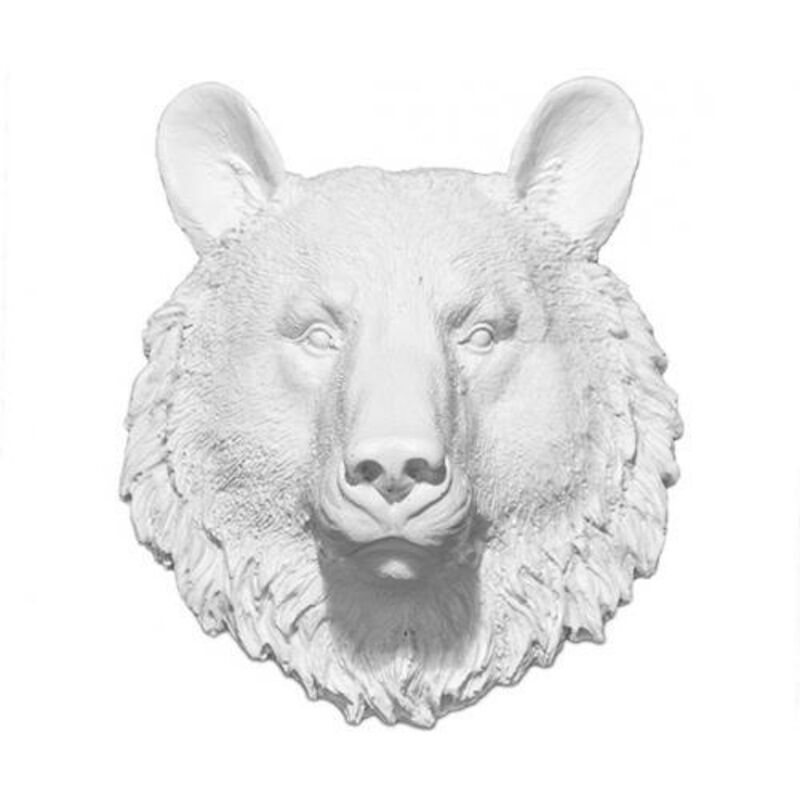 Décoration Murale - Tête d'Ours Blanc - Uka Blanc