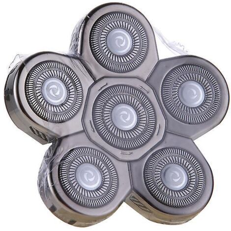 tte Rasoir Ttes, Rasoir Lectrique Flottant Barbe 6 Ttes Pour Homme Avec Un Rasage Propre, Universel Double Anneau Lame Rasage Remplacement Durable
