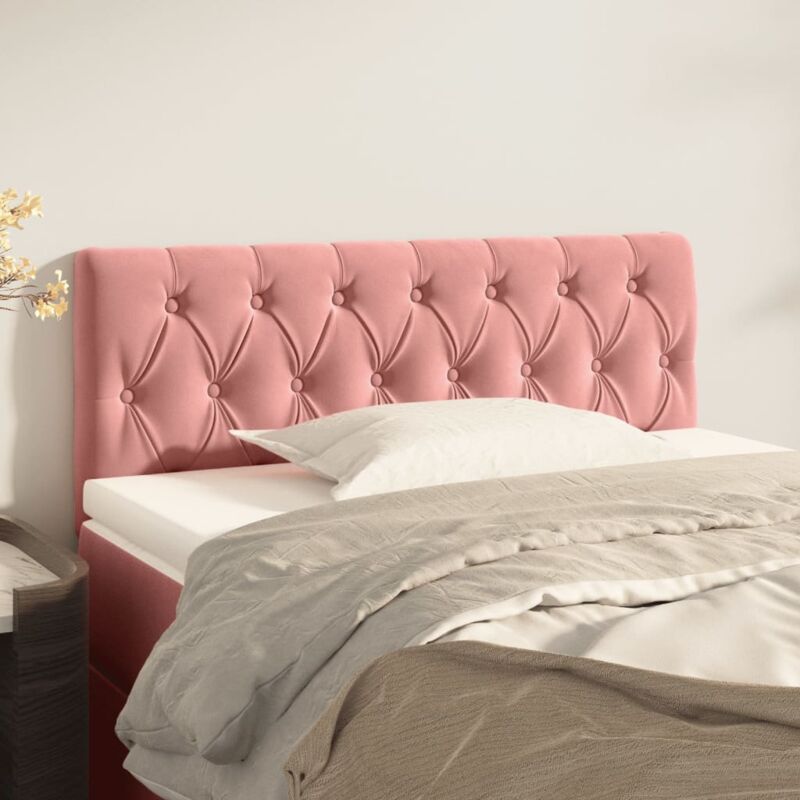 vidaXL Hoofdbord 90x7x78/88 cm fluweel roze346325