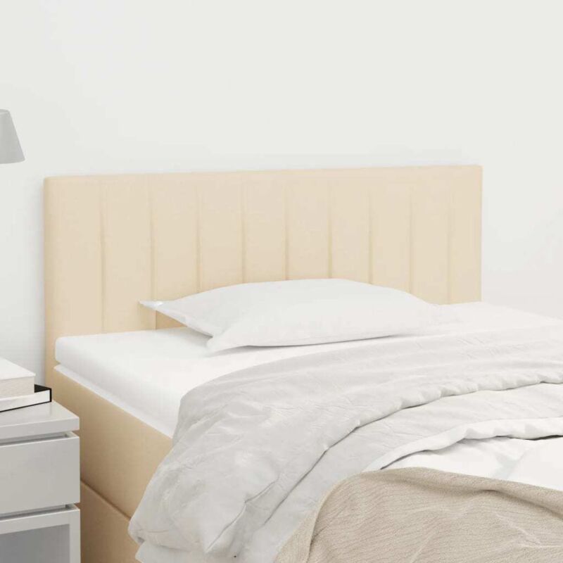 Testiera Crema 90x5x78/88 Cm In Tessuto Vidaxl