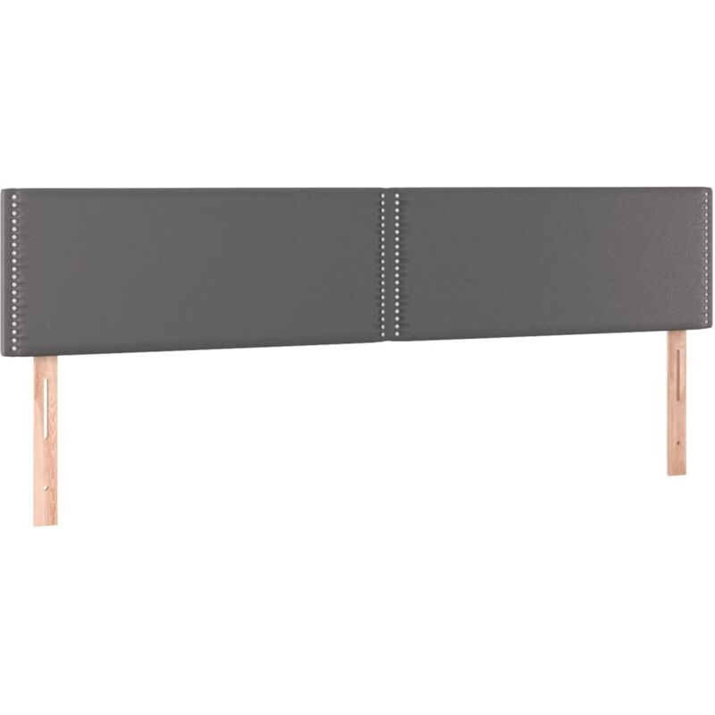 Têtes de lit 2 pcs Gris 80x5x78/88 cm Similicuir