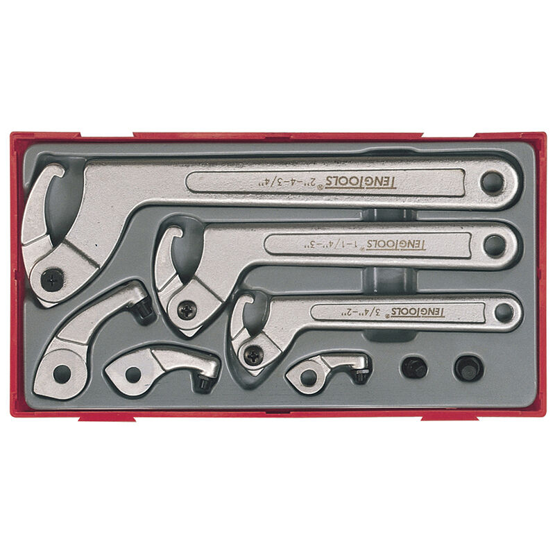 Teng Tools - Teng TC33 TTHP08 Hook & Pin Wrench Set, 8 Piece TENTTHP08